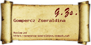 Gompercz Zseraldina névjegykártya